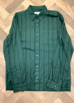 Next Dark Green Textured Stripe Long Sleeve Shirt - Men's Size L, brand: Next, condition: Very good, size: L, £5.00, £5.95 includes Buyer Protection