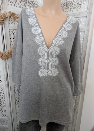 Tunique femme Fille à Suivre – Taille L – Gris avec broderies blanches – Élégance décontractée, marque: Fille à Suivre, état: Très bon état, taille: L / 40 / 12, 14,99 €, 16,44 € Protection acheteurs (Pro) incluse