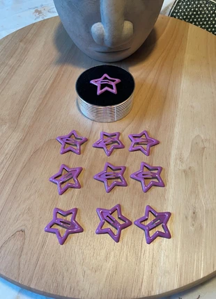 Y2K 10x Sternförmige Haarclips, Lila, merk: Vintage Love, staat: Nieuw zonder prijskaartje, € 4,99, € 5,94 inclusief Kopersbescherming