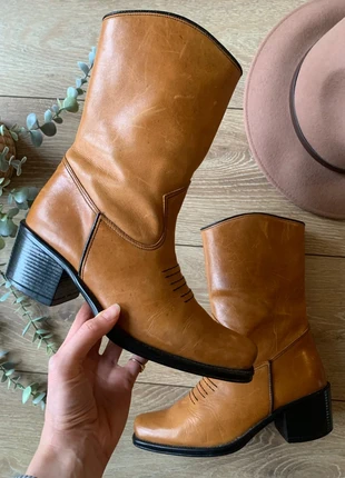 Mustang retro boots blokhak 39 western boots bohemian laarzen rits, merk: Mustang, staat: Heel goed, maat: 39, € 85,00, € 89,95 inclusief Kopersbescherming Pro