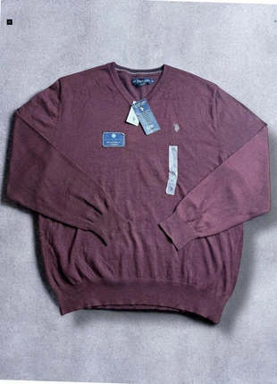 Pull col v US. Polo Assn. brodé neuf avec étiquette bordeaux violet - XL, merk: U.S. Polo Assn., staat: Heel goed, maat: XL, € 24,90, € 26,85 inclusief Kopersbescherming Pro