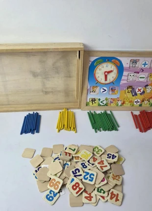 Coffret éducatif en bois 🧮 Ardoise, chiffres & horloge – Jouet éducatif Montessori, marca: Montessori, estado: Muy bueno, tamaño: Talla única, 10,00 €, 11,20 € Protección al comprador incluida