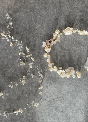 Lot de 2 couronnes / headbands perles – spécial newborn & maternité, condizioni: Ottime, €20.00, €21.70 include la Protezione acquisti