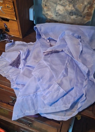 4 x lilac Voile swag with tassles, brand: Source Unknown, condition: Very good, size: Up to 149 cm, £4.50, £5.43 includes Buyer Protection