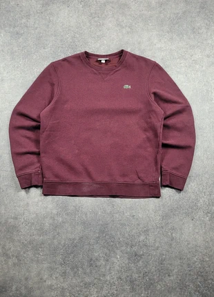 Pull col rond crewneck Lacoste | Taille M | Bordeaux logo brodé, marque: Lacoste, état: Très bon état, taille: M, 35,00 €, 37,45 € Protection acheteurs incluse