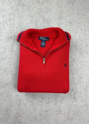 Pull Ralph Lauren 1/4 zip | Taille XL homme | rouge logo noir, brand: Ralph Lauren, condizioni: Ottime, taglia: XL, €55.00, €58.45 include la Protezione acquisti Pro