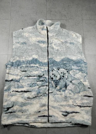 Polaire Crazy fleece A motif Ours polaire Sans manches made in canada Bleu et blanc Taille XL #5, merk: Vintage Dressing, staat: Heel goed, maat: XL / 42 / 14, € 30,00, € 32,20 inclusief Kopersbescherming