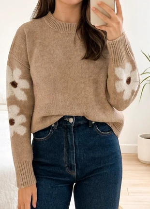 Pull fleurs manches, état: Très bon état, taille: S / 36 / 8, 9,00 €, 10,15 € Protection acheteurs incluse