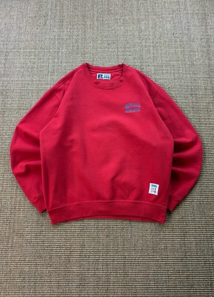 Pull Russell Athletic crewneck rouge logo brodé small spellout vintage USA 1990s M mixte #0361, brand: Russell Athletic, condizioni: Ottime, taglia: M, €30.00, €32.20 include la Protezione acquisti Pro