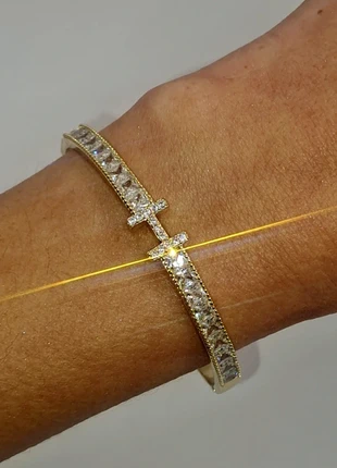 Bracelet en Acier inoxydable Doré élégance éclat intemporel, état: Bon état, 15,00 €, 16,45 € Protection acheteurs incluse