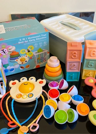 6-in-1 huge bundle of amazing colourful Montessori toys for kids, condition: New with tags, size: One size, £17.49, £19.19 includes Buyer Protection Pro