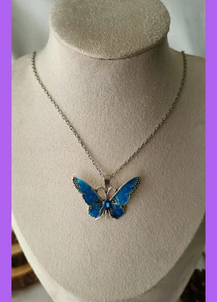 Collier pendentif papillon femme, brand: Fashion, condition: New without tags, €8.30, €9.42 includes Buyer Protection Pro