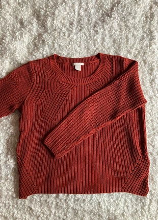 rostroter Strickpullover von H&M, marque: H&M, état: Bon état, taille: M / 38 / 10, 3,00 €, 3,85 € Protection acheteurs incluse