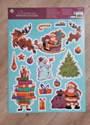 Winters Kerst raamstickers – herbruikbaar & statisch, merk: Merry Christmas, staat: Heel goed, € 2,00, € 2,80 inclusief Kopersbescherming