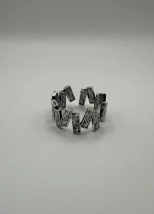 Bague argentée formes carrés, brand: CHROME, condition: Very good, size: Adjustable, €6.99, €8.04 includes Buyer Protection Pro