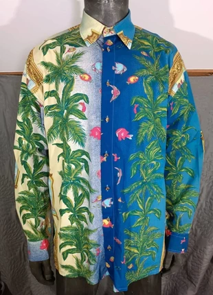 Versace Multicolor Shirt, marque: Versace, état: Bon état, taille: L, 257,00 €, 270,55 € Protection acheteurs incluse