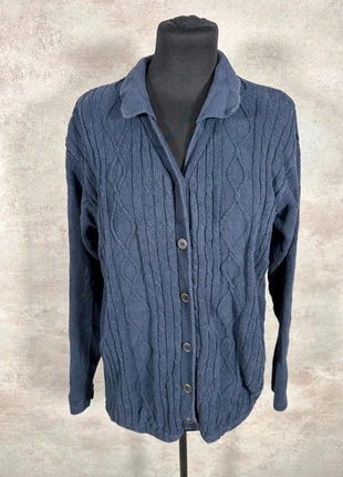 cardigan Maille Torsadée Cable Knit Vintage Liz Clairborne bleu nuit texturé taille M, marque: Vintage Dressing, état: Très bon état, taille: M / 38 / 10, 13,00 €, 14,35 € Protection acheteurs (Pro) incluse