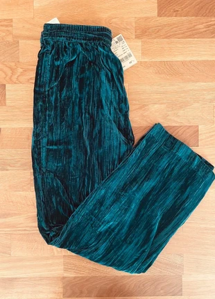 Pantalon ample velours vert foncé Promod (neuf étiquette) - Taille M - Femme, brand: Promod, condition: New with tags, size: M / 38 / 10, €35.00, €37.45 includes Buyer Protection