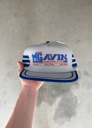 Vintage McGavin 3 Stripe Trucker Hat 80s, merk: Vintage, staat: Goed, maat: Universele maat, € 14,95, € 16,40 inclusief Kopersbescherming Pro