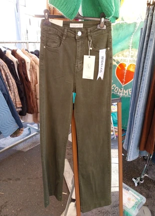 Jean wide leg kaki 34, marca: folyrose, estado: Nuevo con etiquetas, tamaño: XS / 34 / 6, 30,00 €, 32,20 € Protección al comprador incluida