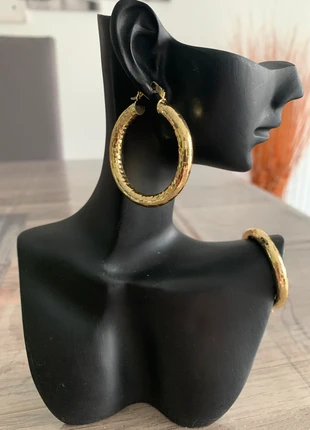 Boucles d’oreilles créoles chics dorées 4 cm, marca: Tendance, estado: Muy bueno, 7,90 €, 9,00 € Protección al comprador Pro incluida