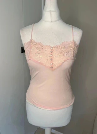 Coquette Pink Lace Camisole, brand: COQUETTE, condition: Good, size: M / 10, £10.00, £11.20 includes Buyer Protection