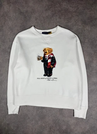 Pull Ralph Lauren Creweneck | Pull Bear Ours | Col Rond Blanc Taille S Femme, brand: Ralph Lauren, condizioni: Ottime, taglia: M / IT 42 / EU 38, €98.90, €104.55 include la Protezione acquisti