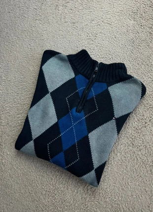 Pull Half Zip Tommy Hilfiger Vintage Gris et Bleu Taille S Homme, marke: Tommy Hilfiger, zustand: Sehr gut, größe: S, 22,00 €, 23,80 € beinhaltet Vinted-Käuferschutz Pro