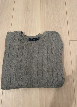 Pull Ralph Lauren torsadée gris logo gris, marque: Ralph Lauren, état: Très bon état, taille: L, 45,00 €, 47,95 € Protection acheteurs incluse