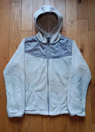 Polaire zippée à capuche The North Face fleece blanche crème et grise logo brodé - taille S femme, marca: The North Face, estado: Muito bom, tamanho: S / 36 / 8, €25.00, €26.95 inclui Proteção do Comprador