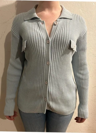 Cardigan côtelé col chemise, style élégant et confortable en maille côtelée, Taille 3, brand: Vintage Dressing, condizioni: Nuovo senza cartellino, taglia: L / IT 44 / EU 40, €10.99, €12.24 include la Protezione acquisti