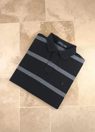 Polo Ralph Lauren - Homme 2XLT coupe droite - Noir rayures grises logo gris - Coton piqué, marca: Ralph Lauren, estado: Muito bom, tamanho: XXL, €22.50, €24.33 inclui Proteção do Comprador Pro