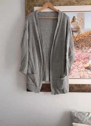 Cárdigan punto gris de manga larga con bolsillos talla unica, marque: Local, état: Satisfaisant, taille: Taille unique, 4,00 €, 4,90 € Protection acheteurs incluse