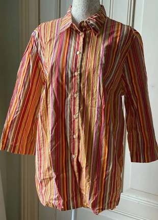 Streifenbluse Streifenhemd bunt gestreift Neu, marque: Casual Wear, état: Neuf sans étiquette, taille: XXXL / 46 / 18, 12,00 €, 13,30 € Protection acheteurs incluse