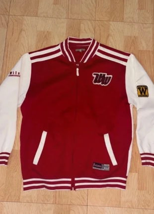 Chaqueta roja/blanca varsity Estilo Retro/Vintage, marque: Vintage Dressing, état: Très bon état, taille: L, 10,00 €, 11,20 € Protection acheteurs incluse