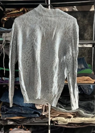 Pull col roulé motif leopard bleu vintage taille L, marque: Vintage Dressing, état: Très bon état, taille: L / 40 / 12, 10,00 €, 11,20 € Protection acheteurs incluse