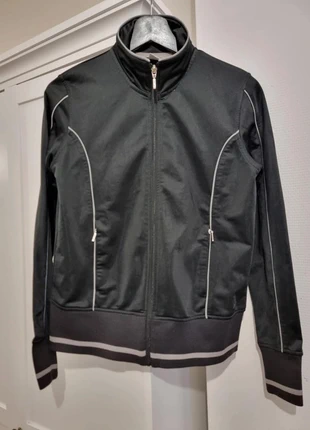 Veste de Survêtement Zippée Noire AMS - Bandes Réfléchissantes - T. M (38/40), brand: Ams, condition: Very good, size: M / 38 / 10, €6.50, €7.53 includes Buyer Protection