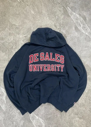 💫Hoodie Champion Navy Red DeSales University Vintage College Style 90's Retro Campus Wear💫, merk: Champion, staat: Heel goed, maat: M, € 12,95, € 14,30 inclusief Kopersbescherming