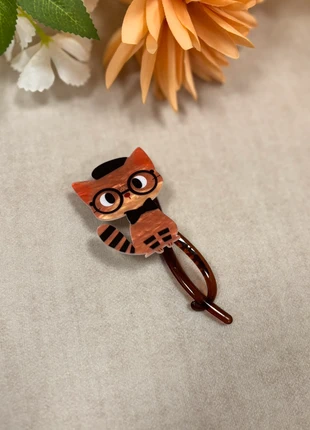 Cute Cat Hair Clip with Glasses – New & Fun/ Schattige Kat Haarclip met Bril – Nieuw & Speels, condizioni: Nuovo senza cartellino, €5.00, €5.95 include la Protezione acquisti