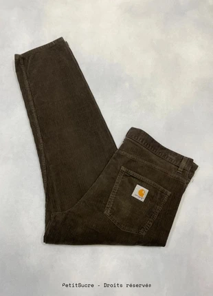 Pantalon Carhartt wip Marron velours côtelés modèle Newel Pant Corduroy Loose - Taille XL w36 #898, marque: Carhartt, état: Très bon état, taille: W36 | FR 46, 39,00 €, 41,65 € Protection acheteurs (Pro) incluse