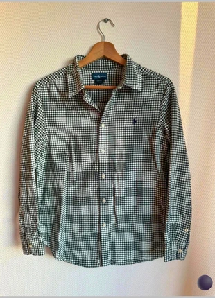 Chemise Polo Ralph Lauren à carreaux vert et blanc taille L, merk: Ralph Lauren, staat: Heel goed, maat: L, € 20,00, € 21,70 inclusief Kopersbescherming
