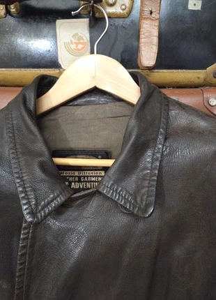 🇫🇷 Vintage French Leather Peacoat – Vent Couvert Top Adventure – Superb Patina – 1980s – Size XL, brand: Ventcouvert, condition: Good, size: XXL, €29.00, €31.15 includes Buyer Protection Pro