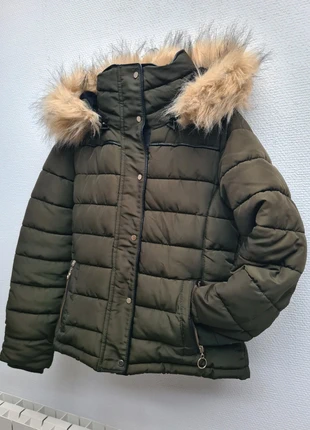 Doudoune verte foncé avec fourrure PIMKIE en S, brand: Pimkie, condition: Very good, size: S / 36 / 8, €7.00, €8.05 includes Buyer Protection