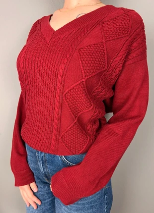 pull Tommy Jeans rouge torsadé col V - taille L femme - coton LTH 542, marque: Tommy Jeans, état: Très bon état, taille: L / 40 / 12, 20,00 €, 21,70 € Protection acheteurs (Pro) incluse