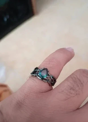 Black Vine Ring with Sparkling Zircon, brand: Silver, condition: New with tags, size: 16.5 mm / L½, £5.99, £6.99 includes Buyer Protection