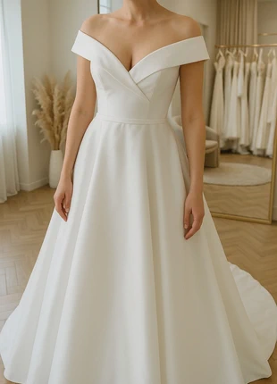 Robe de mariée princesse Pronovias 38 Farah bustier corset traîne épaules dénudées, marke: Pronovias, zustand: Gut, größe: M / 38 / 10, 720,00 €, 756,70 € inklusive Vinted-Käuferschutz