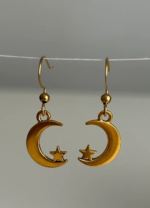 pendientes dorados luna y estrella 💫, état: Neuf avec étiquette, 6,00 €, 7,00 € Protection acheteurs incluse