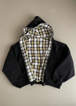 Veste à capuche noir reversible à carreaux taille M, marque: y2k, état: Neuf sans étiquette, taille: M, 39,90 €, 42,60 € Protection acheteurs incluse