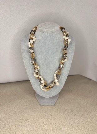Zara Gold & Pearl Multi-Layer Statement Necklace – Pre-Loved, brand: Zara, condition: Very good, £6.00, £7.00 includes Buyer Protection Pro