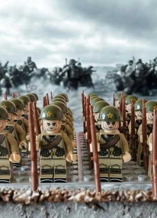 Lot 24 soldats soviétiques compatibles Lego + fusils + plaque, zustand: Neu, mit Etikett, größe: 5 Jahre / 110, 10,00 €, 11,20 € beinhaltet Vinted-Käuferschutz Pro